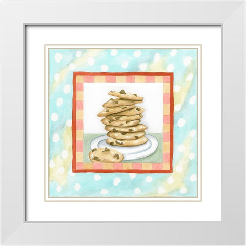 Chocolate Chip Cookies White Modern Wood Framed Art Print with Double Matting by Meagher, Megan