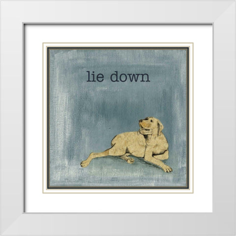 Lie Down White Modern Wood Framed Art Print with Double Matting by Ludwig, Alicia