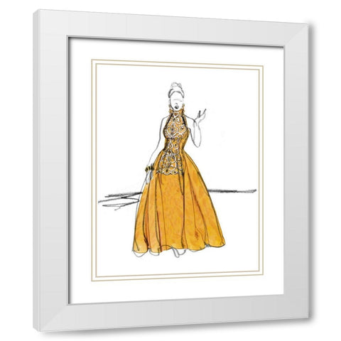 Night on the Town IV White Modern Wood Framed Art Print with Double Matting by Vision Studio