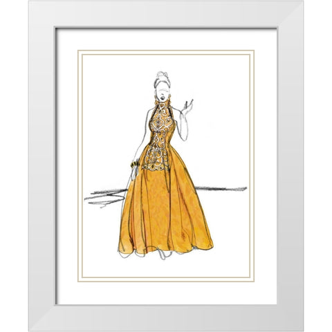 Night on the Town IV White Modern Wood Framed Art Print with Double Matting by Vision Studio