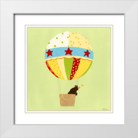 Up, Up and Away I White Modern Wood Framed Art Print with Double Matting by Vess, June Erica