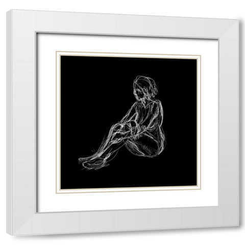 Figure Study on Black I White Modern Wood Framed Art Print with Double Matting by Swinford, Charles