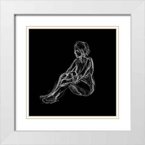 Figure Study on Black I White Modern Wood Framed Art Print with Double Matting by Swinford, Charles