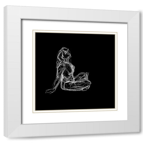 Figure Study on Black II White Modern Wood Framed Art Print with Double Matting by Swinford, Charles