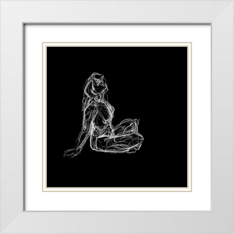 Figure Study on Black II White Modern Wood Framed Art Print with Double Matting by Swinford, Charles