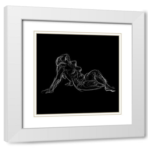 Figure Study on Black III White Modern Wood Framed Art Print with Double Matting by Swinford, Charles