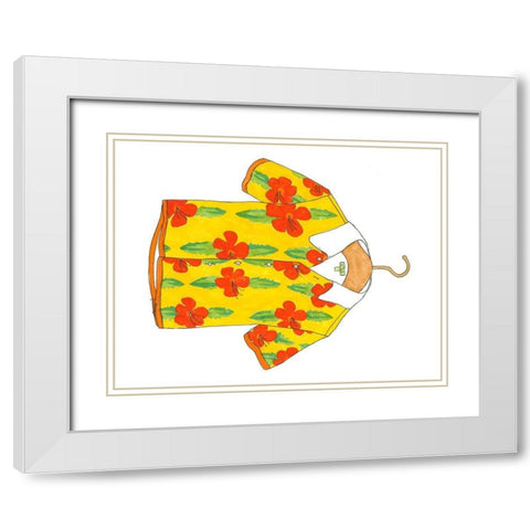 Beach Wear I White Modern Wood Framed Art Print with Double Matting by Goldberger, Jennifer