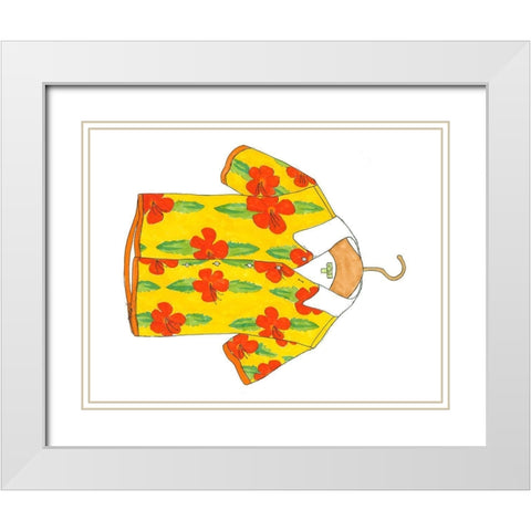 Beach Wear I White Modern Wood Framed Art Print with Double Matting by Goldberger, Jennifer