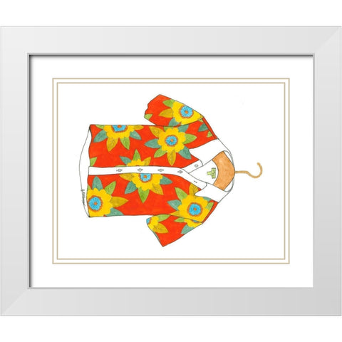 Beach Wear III White Modern Wood Framed Art Print with Double Matting by Goldberger, Jennifer