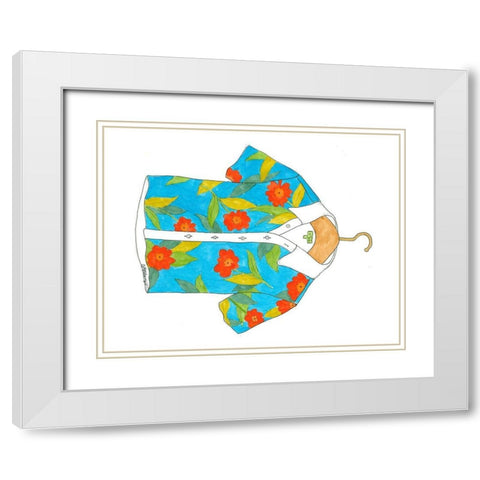 Beach Wear IV White Modern Wood Framed Art Print with Double Matting by Goldberger, Jennifer