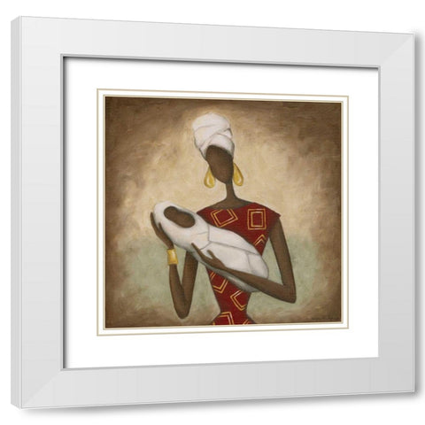 Devotion White Modern Wood Framed Art Print with Double Matting by Meagher, Megan
