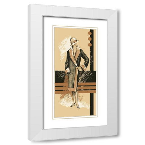 Large Retro Fashion White Modern Wood Framed Art Print with Double Matting by Unkown