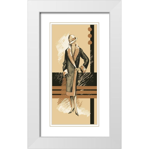 Large Retro Fashion White Modern Wood Framed Art Print with Double Matting by Unkown