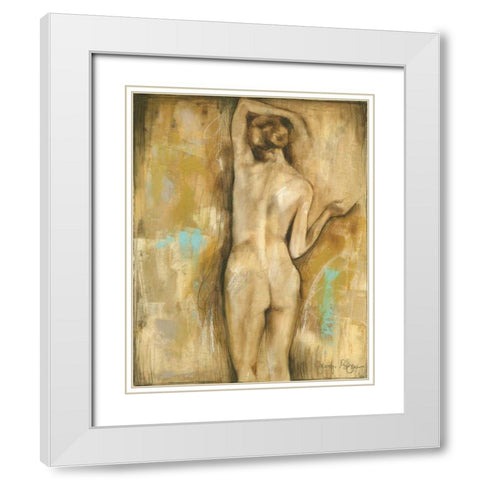 Nude Gesture II White Modern Wood Framed Art Print with Double Matting by Goldberger, Jennifer