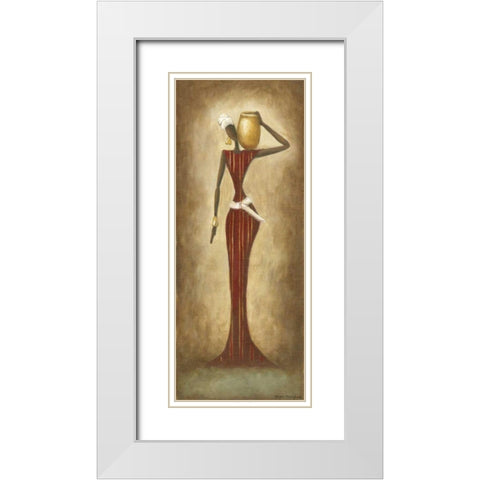 Strength White Modern Wood Framed Art Print with Double Matting by Meagher, Megan