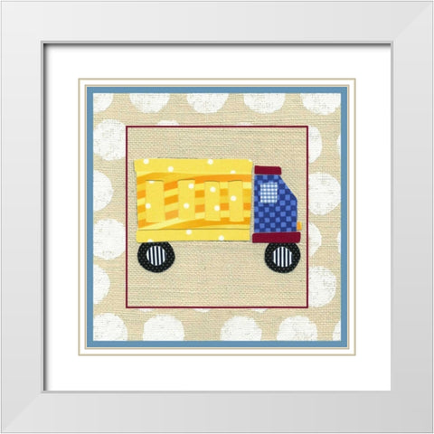 EJs Dumptruck White Modern Wood Framed Art Print with Double Matting by Zarris, Chariklia