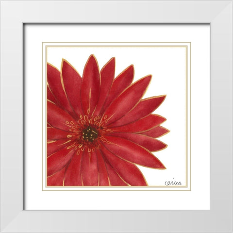 Bright Blossoms II White Modern Wood Framed Art Print with Double Matting by Vess, June Erica