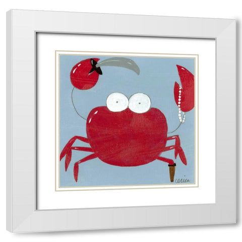 Barnacle Pete White Modern Wood Framed Art Print with Double Matting by Vess, June Erica
