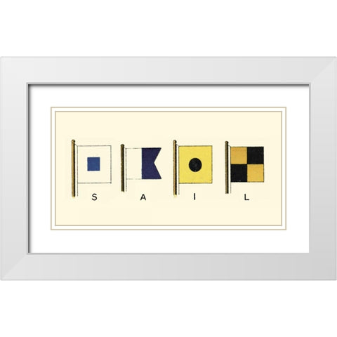 Sail White Modern Wood Framed Art Print with Double Matting by Vision Studio