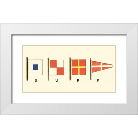 Surf White Modern Wood Framed Art Print with Double Matting by Vision Studio