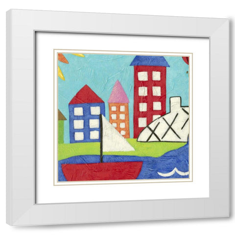 Far and Away I White Modern Wood Framed Art Print with Double Matting by Zarris, Chariklia