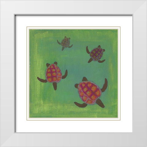 Wave Riders I White Modern Wood Framed Art Print with Double Matting by Ludwig, Alicia