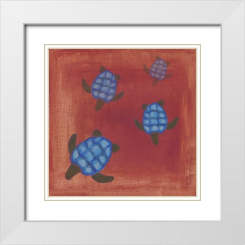 Wave Riders II White Modern Wood Framed Art Print with Double Matting by Ludwig, Alicia