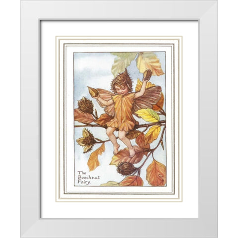 The Beechnut Fairy White Modern Wood Framed Art Print with Double Matting by Vision Studio