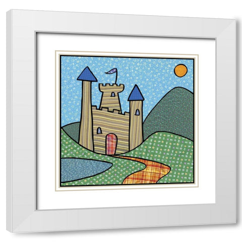 Calico Kingdom I White Modern Wood Framed Art Print with Double Matting by Swinford, Charles