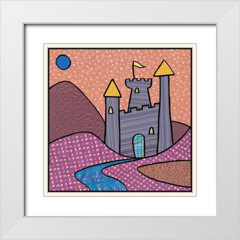 Calico Kingdom II White Modern Wood Framed Art Print with Double Matting by Swinford, Charles