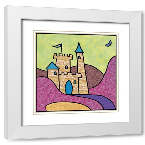 Calico Kingdom III White Modern Wood Framed Art Print with Double Matting by Swinford, Charles