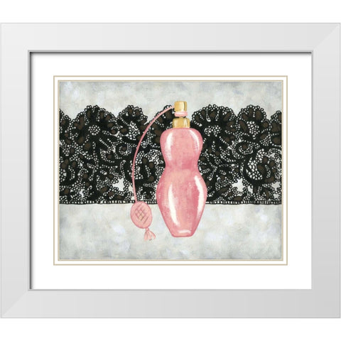 Femme Boudoir VIII White Modern Wood Framed Art Print with Double Matting by Zarris, Chariklia