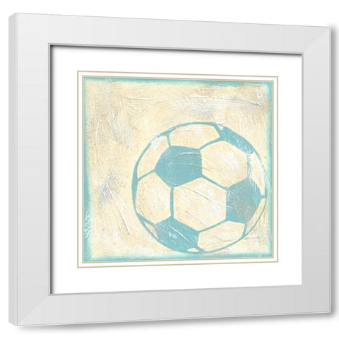 Soccer Rules White Modern Wood Framed Art Print with Double Matting by Zarris, Chariklia