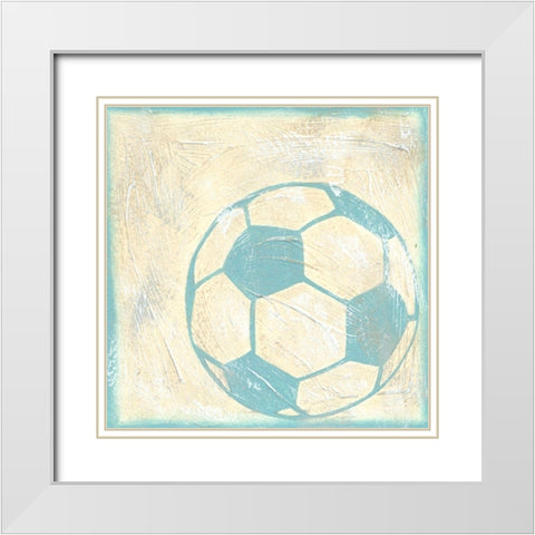 Soccer Rules White Modern Wood Framed Art Print with Double Matting by Zarris, Chariklia