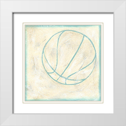 Basketball Rules White Modern Wood Framed Art Print with Double Matting by Zarris, Chariklia