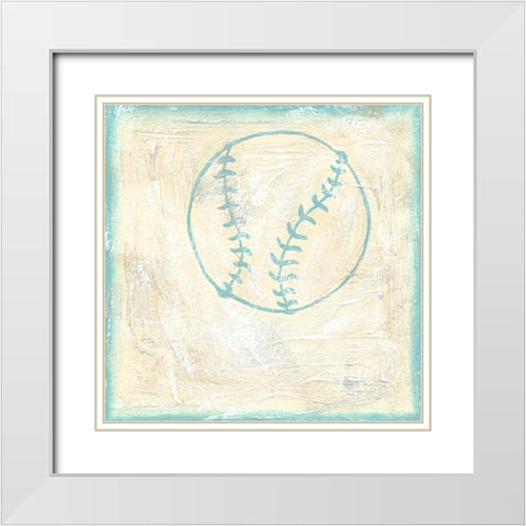 Baseball Rules White Modern Wood Framed Art Print with Double Matting by Zarris, Chariklia