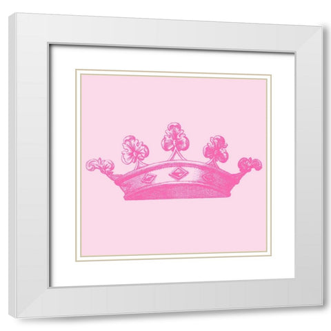 Princess Crown II White Modern Wood Framed Art Print with Double Matting by Vision Studio