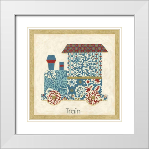 Patchwork Transportation II White Modern Wood Framed Art Print with Double Matting by Zarris, Chariklia