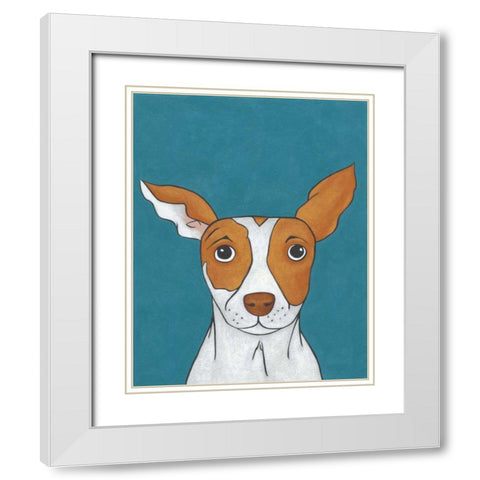 Pet Portraits II White Modern Wood Framed Art Print with Double Matting by Zarris, Chariklia