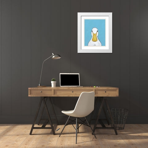 Pet Portraits VI White Modern Wood Framed Art Print with Double Matting by Zarris, Chariklia