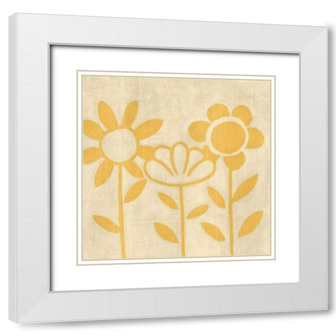 Best Friends - Flowers White Modern Wood Framed Art Print with Double Matting by Zarris, Chariklia