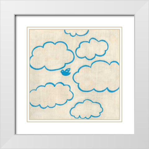 Best Friends - Sky White Modern Wood Framed Art Print with Double Matting by Zarris, Chariklia