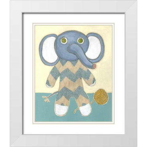 Lillians Lovies III White Modern Wood Framed Art Print with Double Matting by Zarris, Chariklia