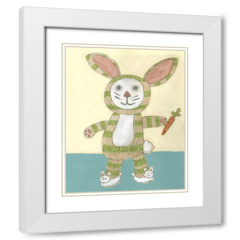 Lillians Lovies IV White Modern Wood Framed Art Print with Double Matting by Zarris, Chariklia