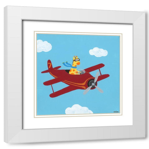 In the Clouds I White Modern Wood Framed Art Print with Double Matting by Vess, June Erica
