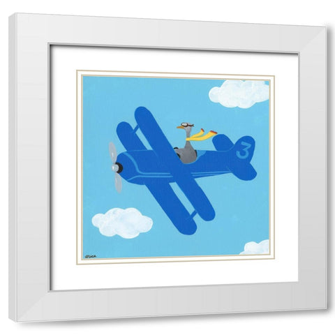 In the Clouds II White Modern Wood Framed Art Print with Double Matting by Vess, June Erica