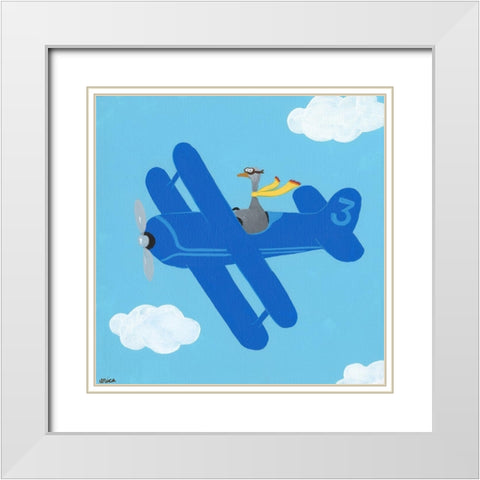 In the Clouds II White Modern Wood Framed Art Print with Double Matting by Vess, June Erica