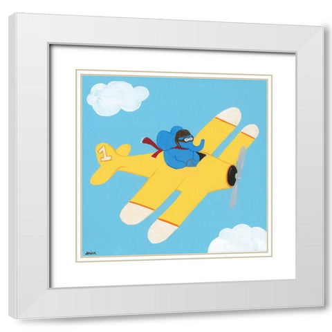 In the Clouds III White Modern Wood Framed Art Print with Double Matting by Vess, June Erica