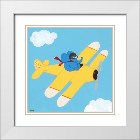 In the Clouds III White Modern Wood Framed Art Print with Double Matting by Vess, June Erica