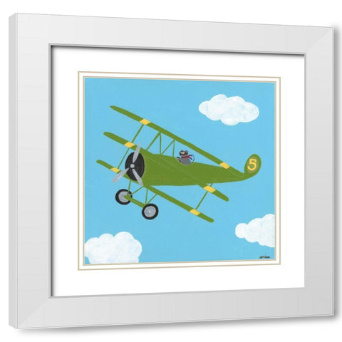 In the Clouds IV White Modern Wood Framed Art Print with Double Matting by Vess, June Erica